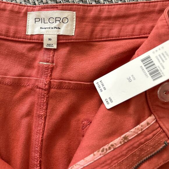 PILCRO Anthropologie NWT Painter Puddle Carpenter Wide Leg High Waist Pants 30 - Picture 4 of 8